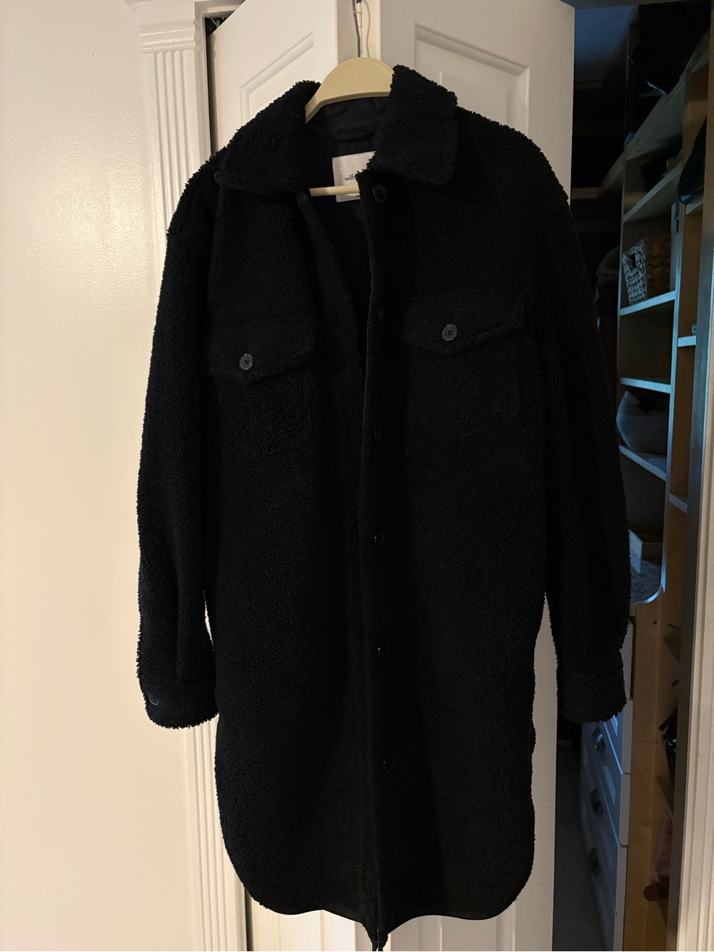 Wilfred Black Teddy Sherpa Coat